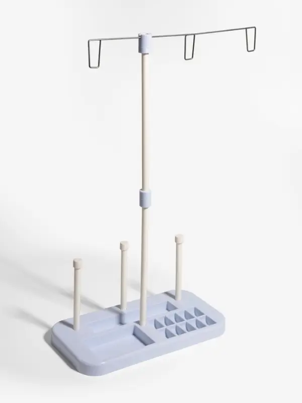 Органайзер-стойка для ниток, на подставке, 20.7&times;10.8&times;36.5 см, голубой, белый