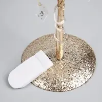 Светодиодный куст &laquo;Листья&raquo; 35&times;26&times;3 см, 10 LED, постоянное свечение, от батареек CR2032&times;2 (в комплекте), свечение тёплое белое