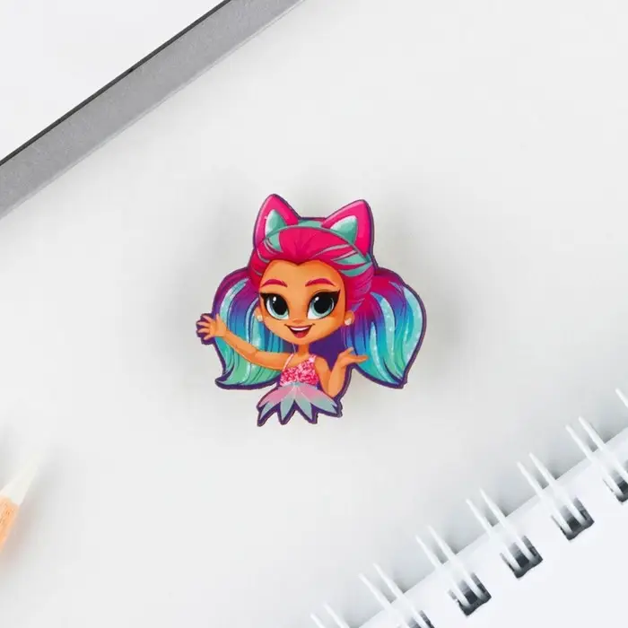 Значок с наклейками «Самой милой принцессе», 6.5 х 9 см Значок с наклейками «Самой милой принцессе», 6.5 х 9 см