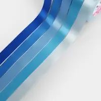 Атласная лента, набор 5 шт., 20 мм, 23&plusmn;1 м, синяя, голубая