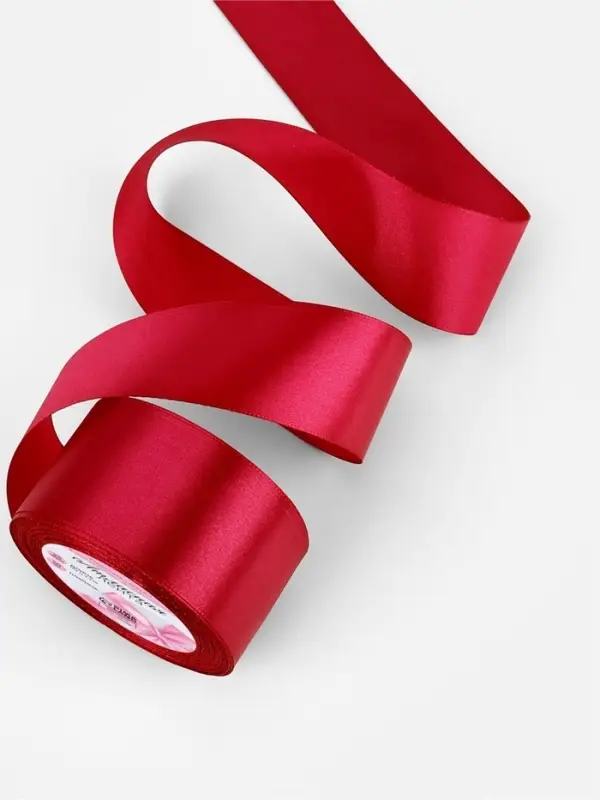 Лента атласная, 50 мм, 23&plusmn;1 м, красная №33