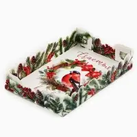 Коробка для макарун «Счастье в Новом Году!», 18 х 12 х 3.5 см