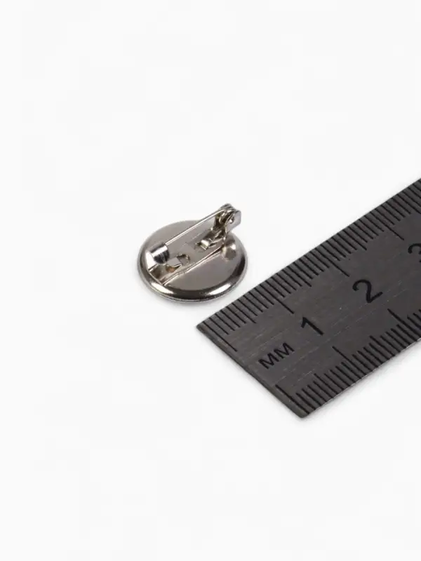 Основа для броши с круглым основанием СМ-367, (набор 5 шт.) 16 мм, цвет серебро