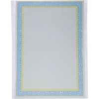 Сертификат-бумага А4 Attache 50 шт/уп двойная рамка бирюза + оранжевая ID11