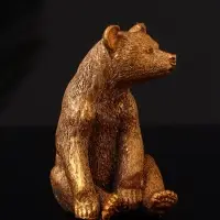 Фигура "Медведь сидит", 9х6 см, бронза