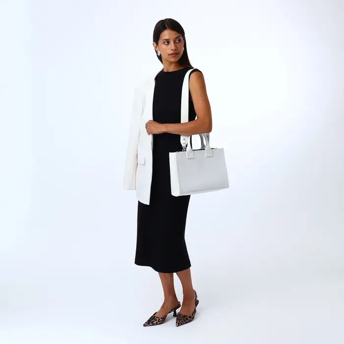 Сумка женская тоут TEXTURA на молнии, 33&times;9&times;23 см, белая