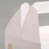 Кондитерская упаковка, коробка под кулич белая, с окном, 15&times;15&times;18 см