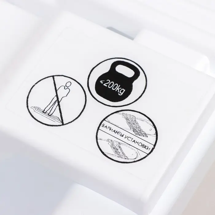 Сиденье для ванны, пластик, 68 см, белое