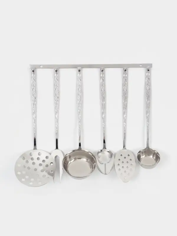 Кухонные принадлежности &laquo;Уралочка&raquo;, длина 30 см, d=35 см, 6 предметов, нержавеющая сталь