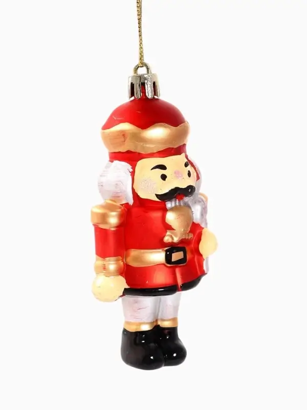 Ёлочные игрушки набор 2 шт. &laquo;Серпантин. Солдат грация&raquo;, 9&times;3.5 см, красные