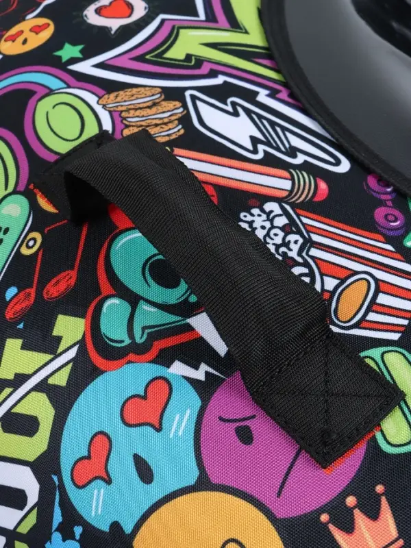 Тюбинг – ватрушка «Стикеры», диаметр чехла 110 см, разноцветная, чёрная, Winter Star Тюбинг – ватрушка «Стикеры», диаметр чехла 110 см, разноцветная, чёрная, Winter Star