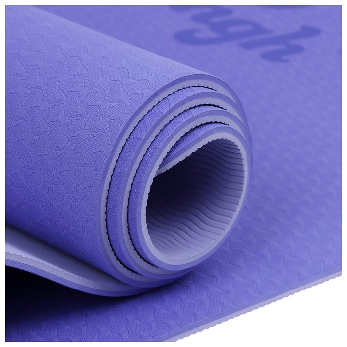 Коврик для йоги Sangh, 183×61×0,6 см, цвет сиреневый Коврик для йоги Sangh, 183×61×0,6 см, цвет сиреневый