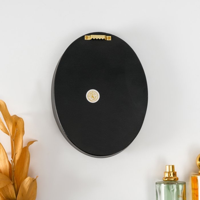 Панно интерьерное полистоун  Панно интерьерное полистоун "Жук-олень" чёрный с золотом 15х3х19 см