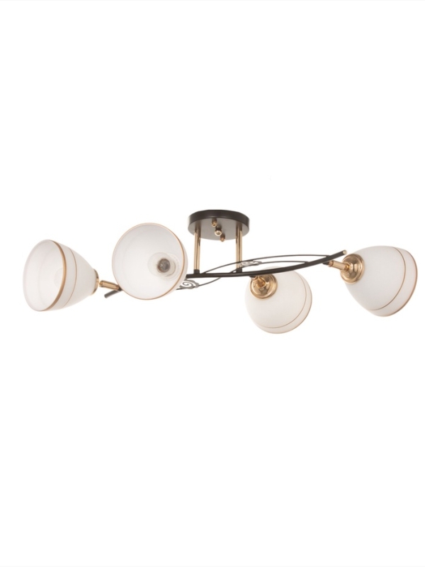 Люстра Люстра "Кира" 4х40Вт Е27 черный/золото