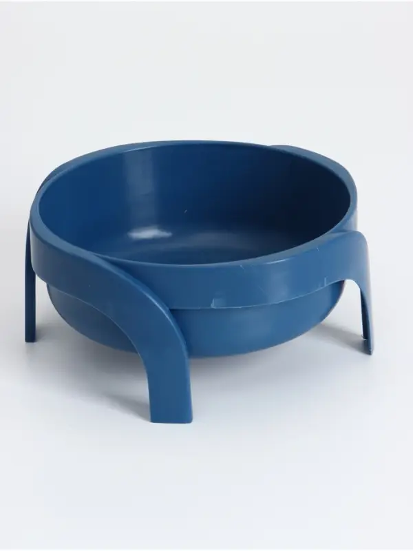 Миска фигурная с ножками, синяя