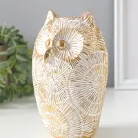 Сувенир полистоун "Филин. Золотые круги" 10х10х15,5 см