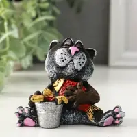 Фигурка полистоун &laquo;Кот на рыбалке&raquo;, 10 см