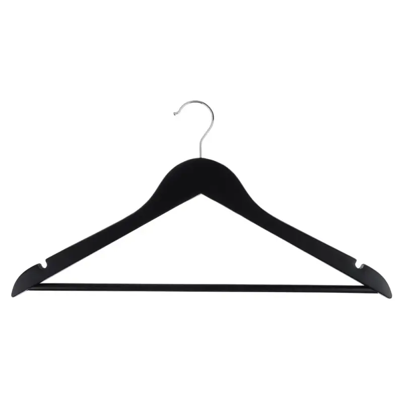 Вешалки для одежды тм VETTA, 3шт, 45см, деревянные, хром, цвет черный