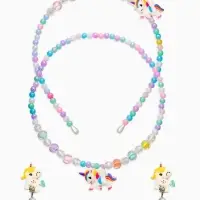 Комплект детский «Выбражулька» 3 предмета, клипсы, бусы, ободок, единорог, цветной Комплект детский «Выбражулька» 3 предмета, клипсы, бусы, ободок, единорог, цветной