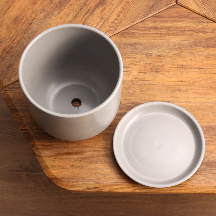 Горшок цветочный Галактика серая 3 л Горшок цветочный Галактика серая 3 л