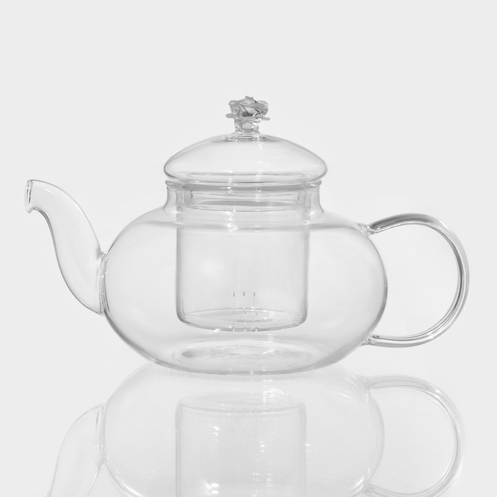Чайник заварочный со стеклянным ситом «Валенсия с розой», 600 мл Чайник заварочный со стеклянным ситом «Валенсия с розой», 600 мл