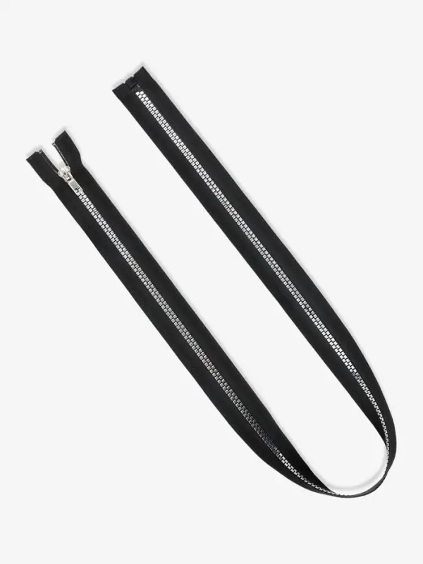 Молния &laquo;Трактор&raquo;, №5, разъёмная, декоративное звено &laquo;Квадрат&raquo;, замок автомат, 80 см, чёрная