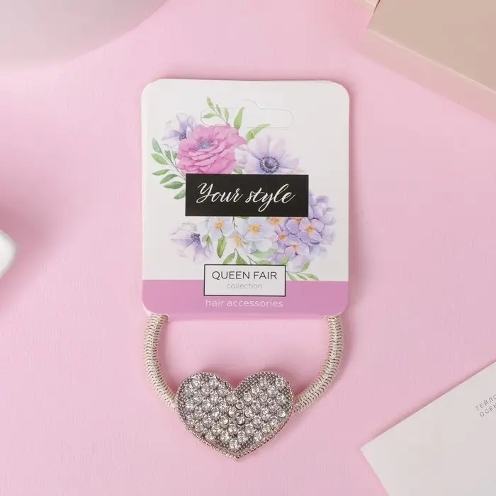 Резинка для волос Резинка для волос "Перелив" сердце, 3 см