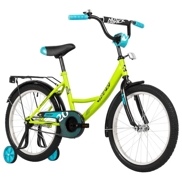 Велосипед детский Novatrack VECTOR, диаметр колёс 20", со съёмными колёсами, лаймовый