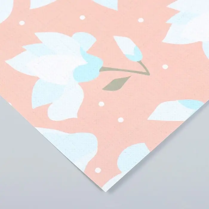 Бумага для скрапбукинга "Нежно-голубые цветы" плотность 180 гр 30,5х32 см