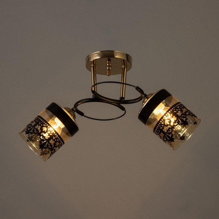 Люстра Люстра "Рейна" 2хЕ27 40Вт черный 48х26х27 см BayerLux