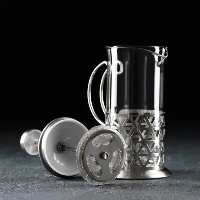 Френч-пресс стеклянный Доляна &laquo;Фараон&raquo;, 350 мл, 13&times;9&times;19 см