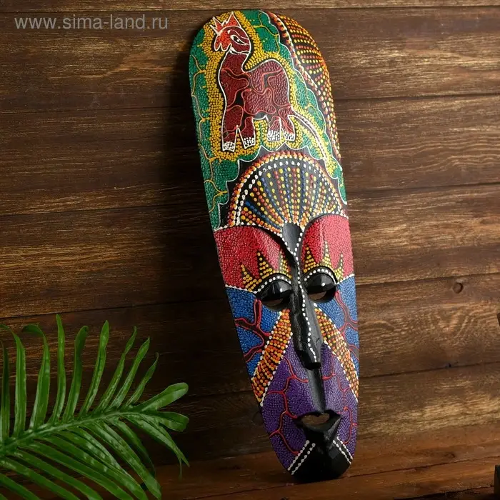 Маска дерево Маска дерево "Абориген жираф" 3х12х50 см