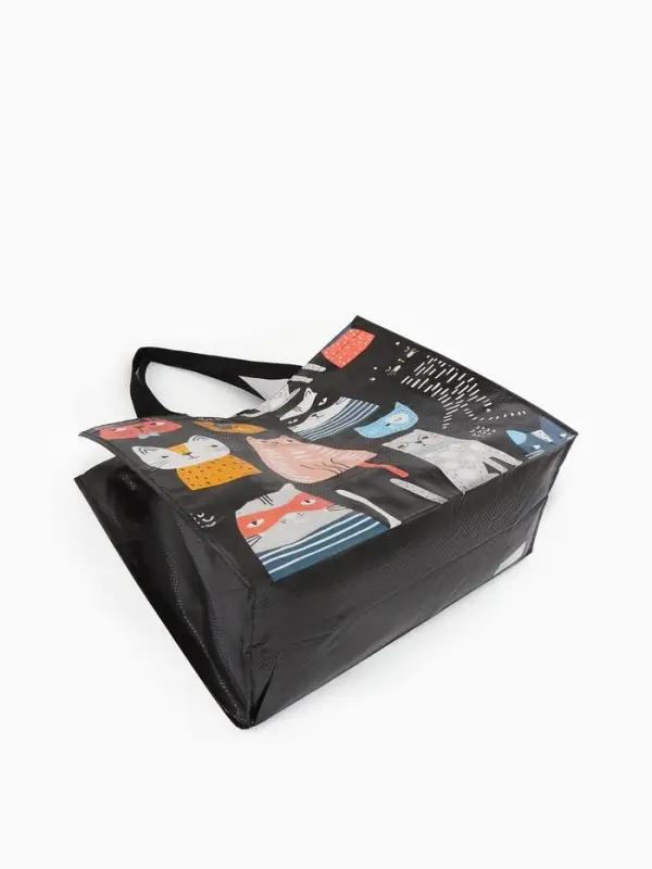 Сумка хоз Котики, 45*20*37, отдел без молнии, черный Сумка хоз Котики, 45*20*37, отдел без молнии, черный