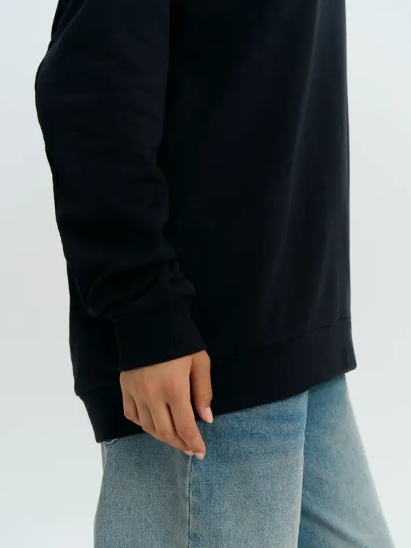 Свитшот оверсайз унисекс Omnifit, черный, размер XS/S Свитшот оверсайз унисекс Omnifit, черный, размер XS/S