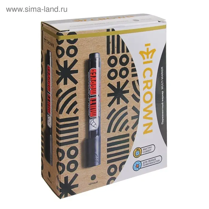 Маркер перманентный Crown. Multi Marker CPM-800, чёрный, узел 3.0 мм