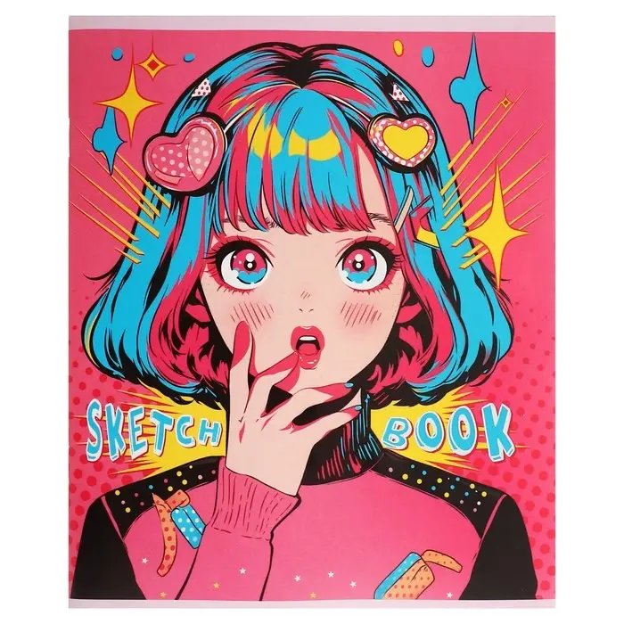 Тетрадь для скетчей А5, 32 листа &laquo;Аниме&raquo;, обложка мелованный картон, блок 100 г/м&sup2;