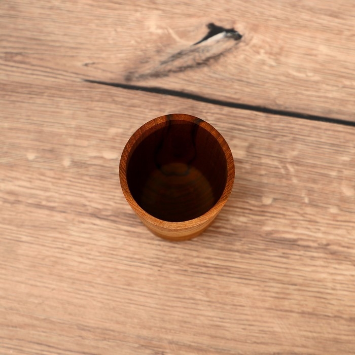 Стакан 8х8х13 см, тиковое дерево Стакан 8х8х13 см, тиковое дерево