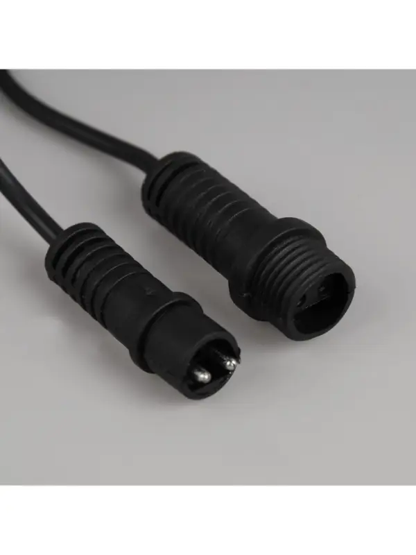 Гирлянда &laquo;Белт-лайт&raquo; 5 м с насадками &laquo;Роса&raquo;, IP44, УМС, тёмная нить, 50 LED, свечение белое, 3 В