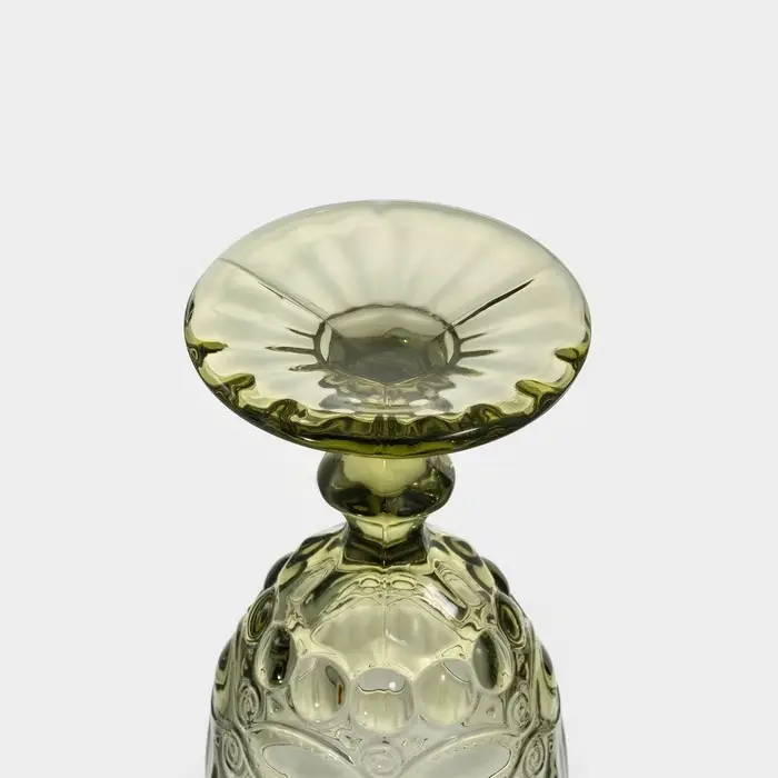 Бокалы для вина Magistro &laquo;Ла-Манш&raquo;, 250 мл, 9&times;15.2 см, набор 6 шт., стекло, зелёные