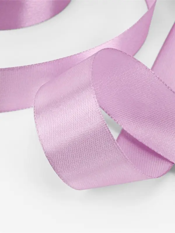 Лента атласная, 25 мм, 23&plusmn;1 м, сиреневая №141