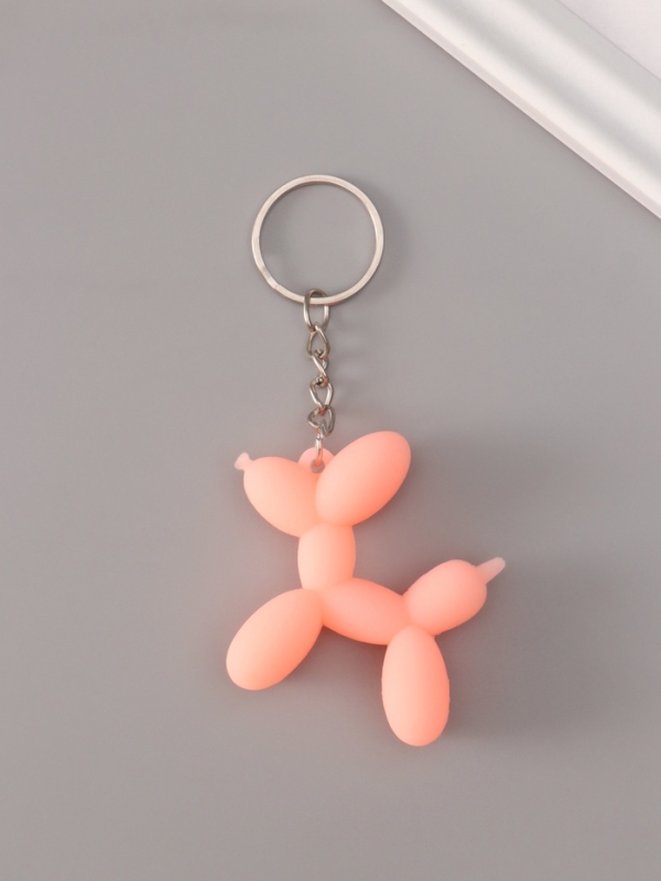 Брелок резина Брелок резина "Воздушный шарик - Собачка" розовый 5х5,5 см