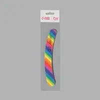 Пилка для ногтей «Радуга», бумеранг, 200/200 грит, 18 см, разноцветная