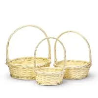 Набор корзин 3 шт ИВА 42x38x15 37х29x13 31х24x12 см ПЛЕТ ручка h=20/18/16 см