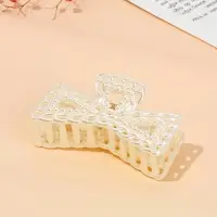 Краб для волос "Синтия" бант галант, 9 см, белый