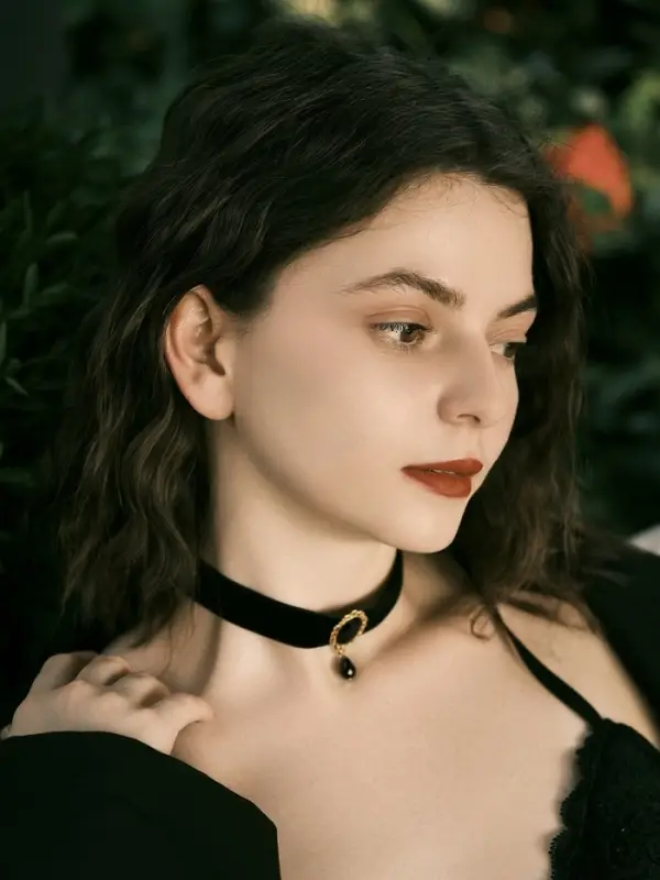 Чокер &laquo;Александрия&raquo;, ажур, овал, чёрный в золоте, 30 см