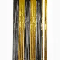 Занавес для фотозоны 1х2 м., черно-золотой Занавес для фотозоны 1х2 м., черно-золотой