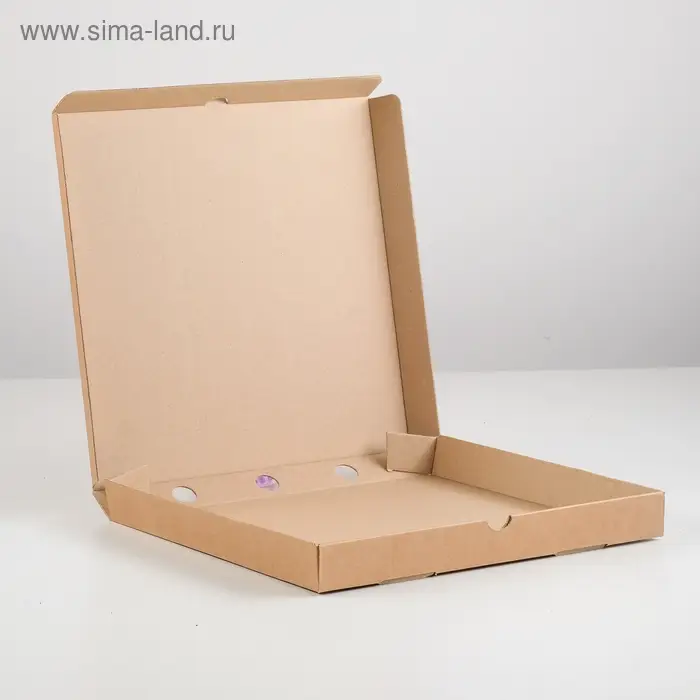 Коробка для пиццы, бурая, 31×31×3.5 см Коробка для пиццы, бурая, 31×31×3.5 см