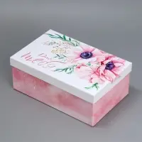 Набор коробок 5 в 1, упаковка подарочная, &laquo;Цветы&raquo;, 22&times;14&times;8.5‒ 32.5&times;20&times;12.5 см