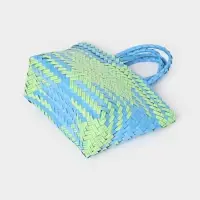 Сумка плетёная, 30&times;10&times;33 см, пластик, голубая