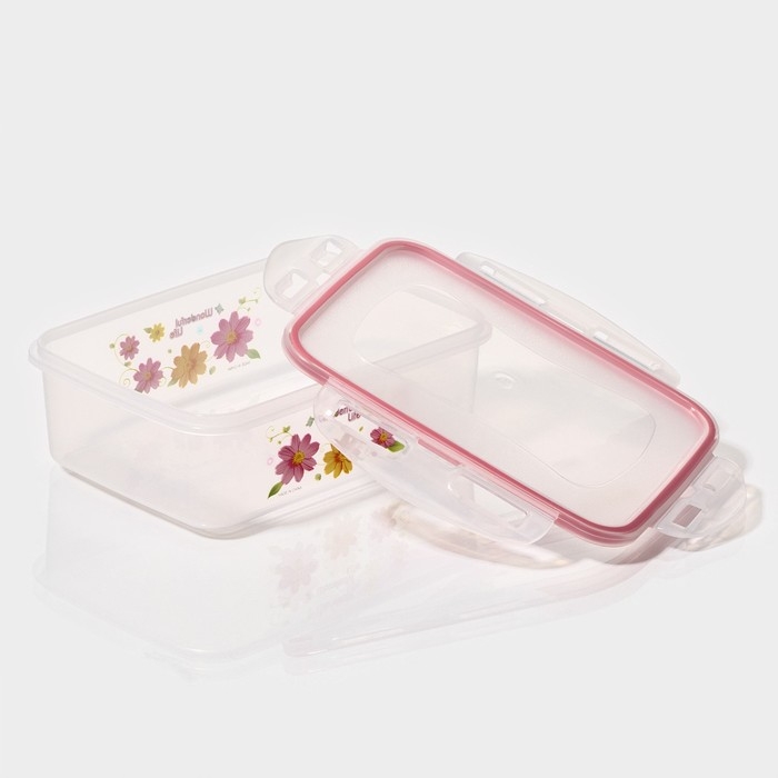 Набор ланч - боксов пластиковых прямоугольных &laquo;Полянка&raquo;, 3 шт: 150 мл, 300 мл, 500 мл, цвет МИКС